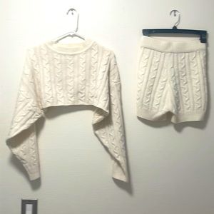 Fashion nova sweater lounge short set